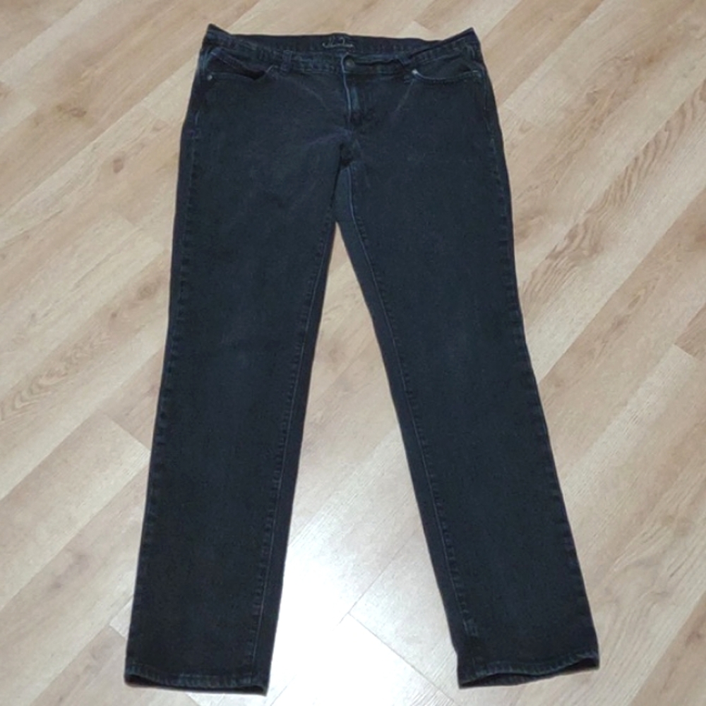Y2K Low Rise Size Skinny Straight Old Navy Size 10 Black Denim Jeans